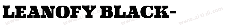 LeanOFY Black字体转换
